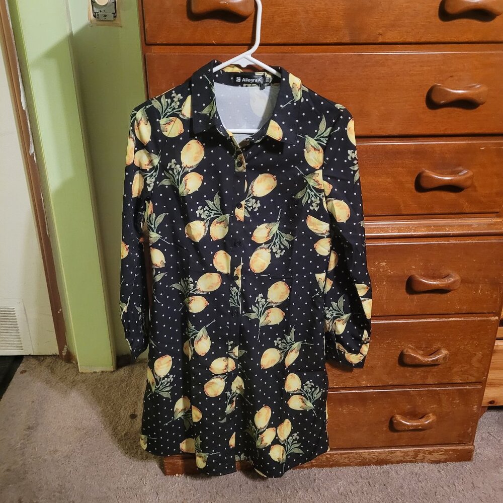 Fun lemon pattern dress